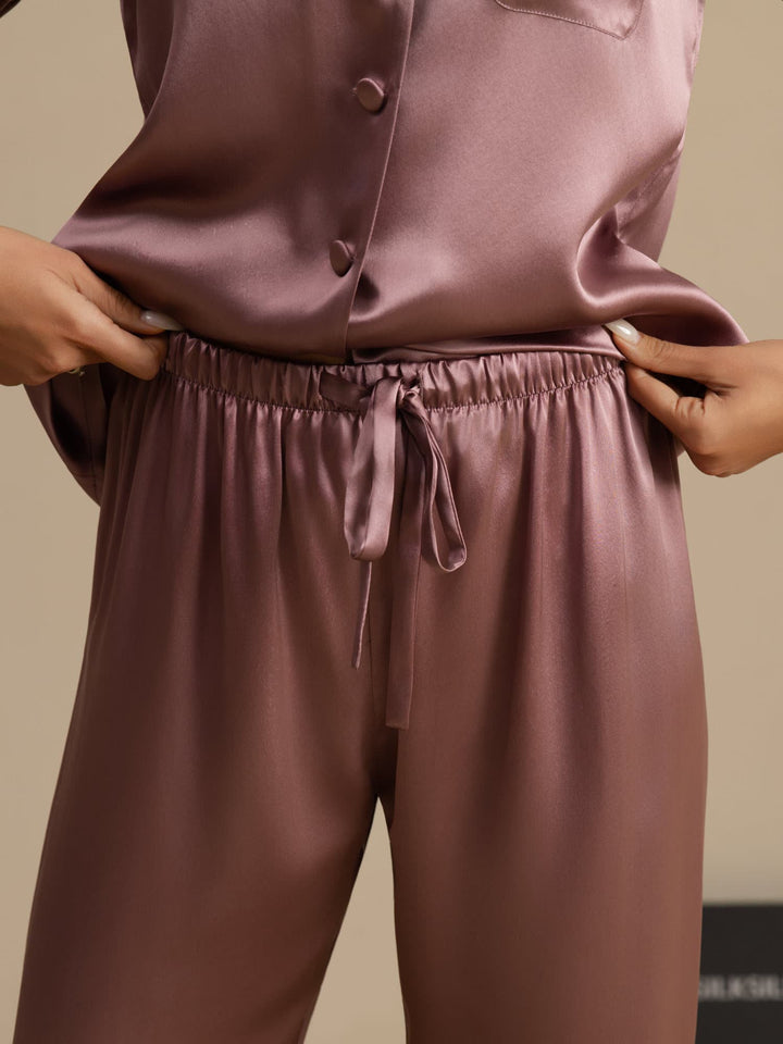 Femme Pyjamas Pure Soie Boutons