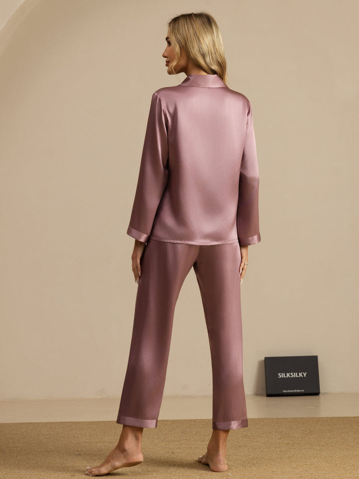 Femme Pyjamas Pure Soie Boutons