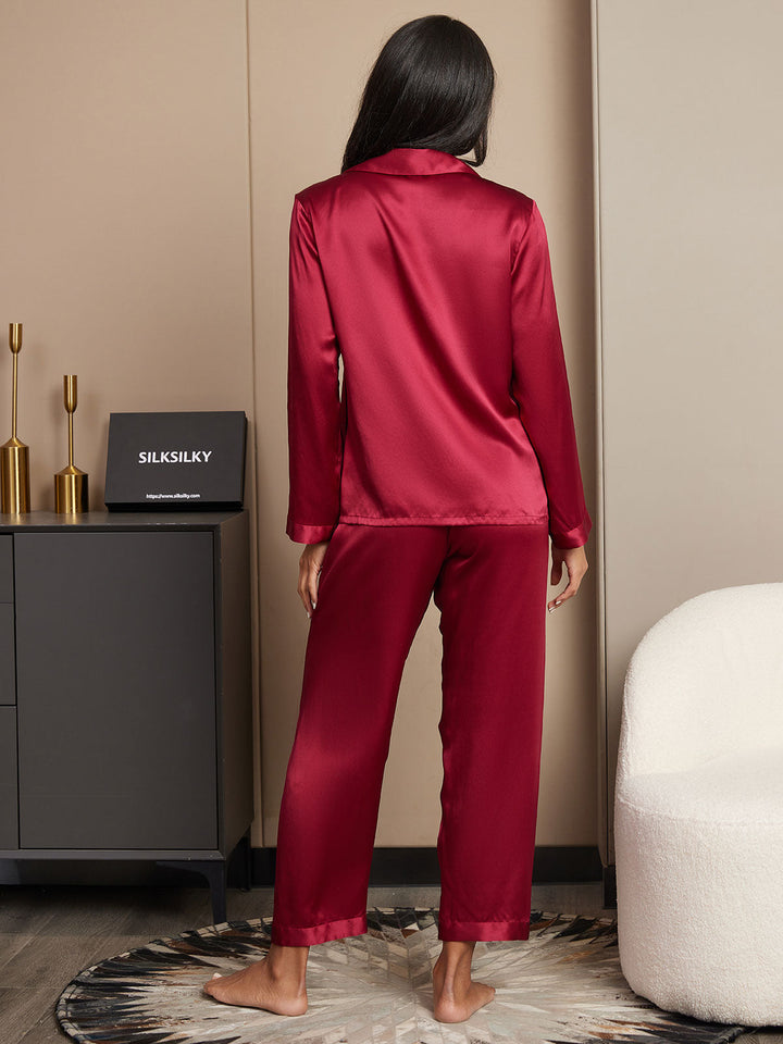 Femme Pyjamas Pure Soie Boutons
