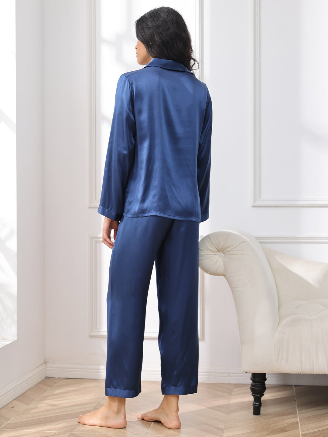 Femme Pyjamas Pure Soie Boutons