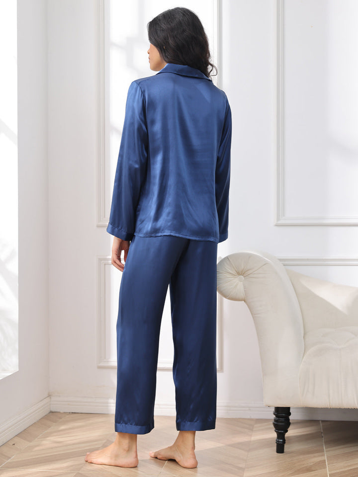 Femme Pyjamas Pure Soie Boutons