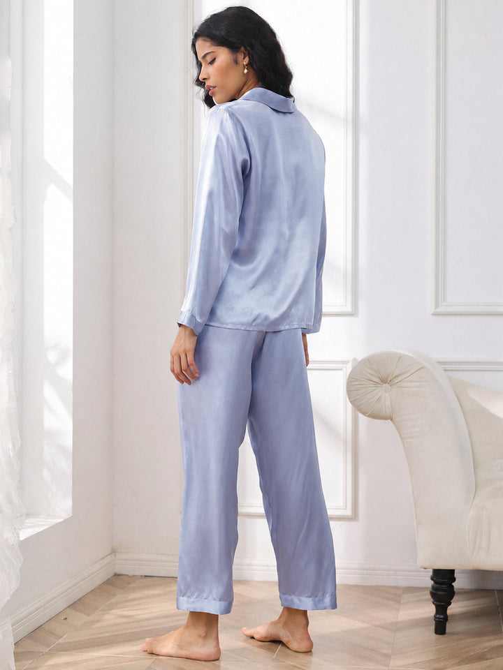 Femme Pyjamas Pure Soie Boutons