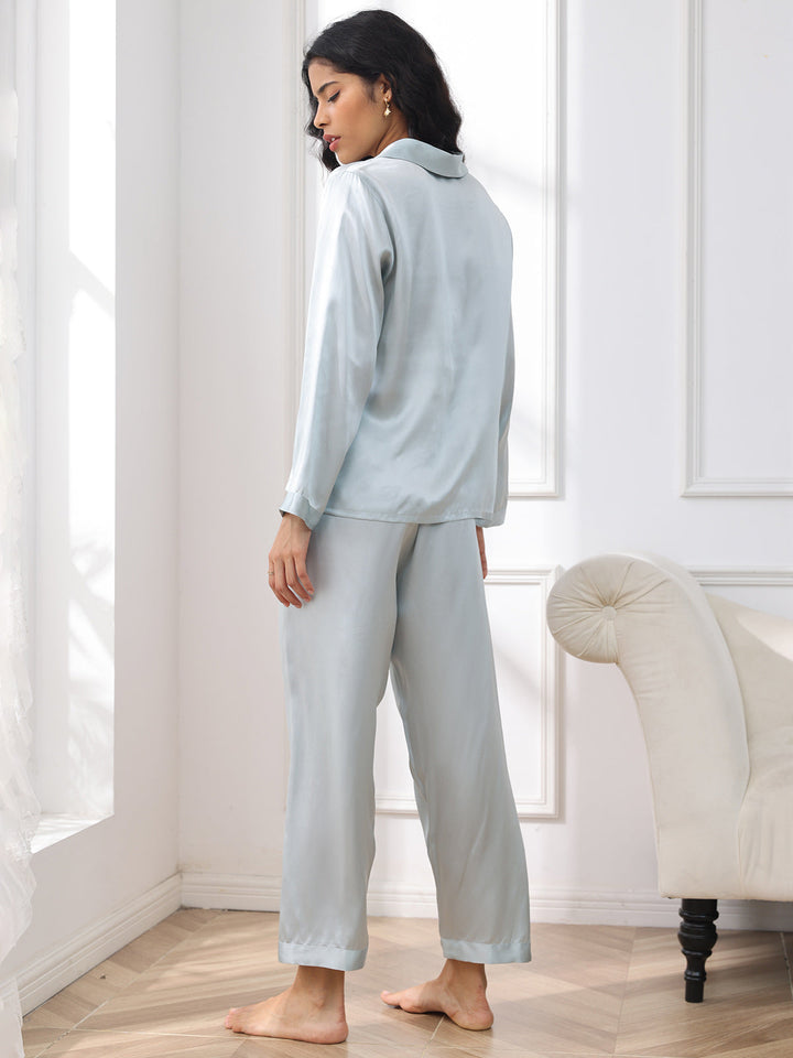 Femme Pyjamas Pure Soie Boutons